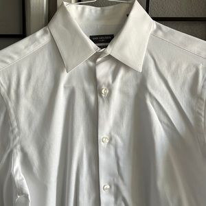 Van Heusen Flex Mens Dress Shirt Size small 14 1/2 32/33 white slim fit stretch